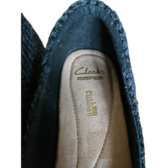 Clark's Collection Cushioned Gray Woven Flats  9 - Picture 9 of 12